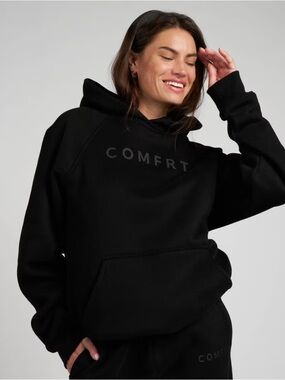 Comfrt Heavyweight Hoodie Unisex Large Black